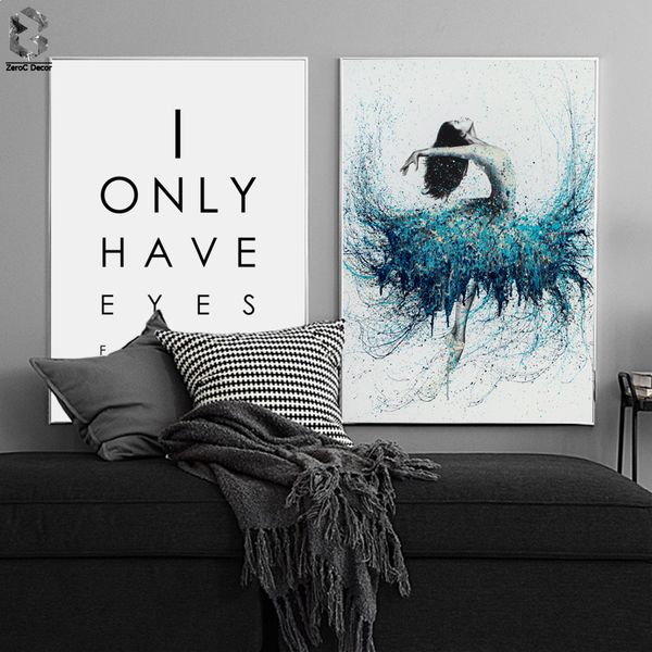 

modern canvas posters and prints dancing girl painting wall art picture nordic quotes decorative for living room decor