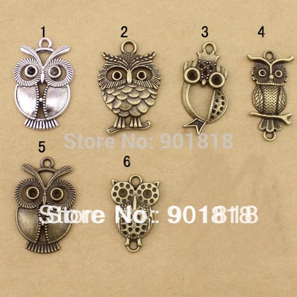 

10pcs/lot metal owl charm for jewelry diy accessories f769, Bronze;silver