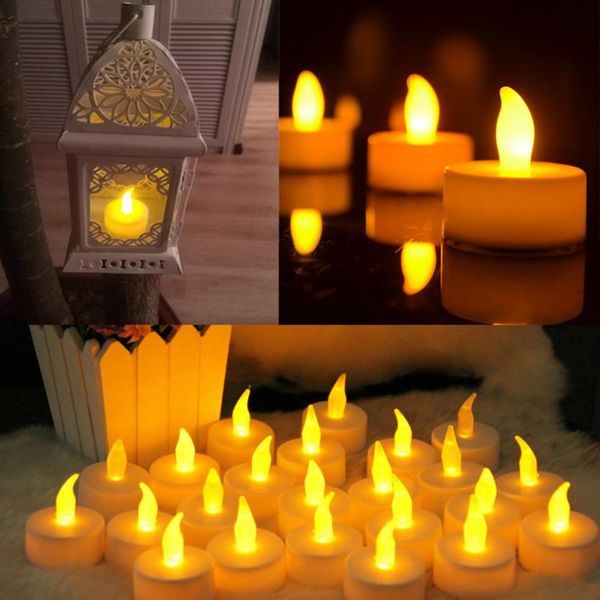 

300pcs/lot DHL Ship Flicker Tea Candles Light New LED Flameless Tealight Battery Operated for Wedding Birthday Party Christmas Decor