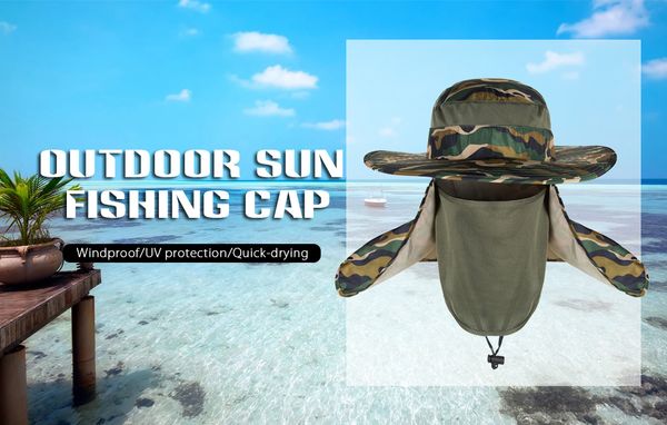 

men summer outdoor fishing cap 360 degree uv protection