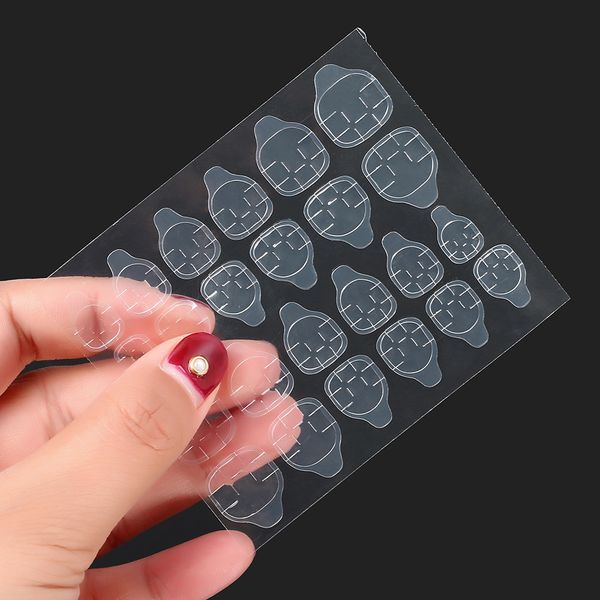 

shellhard 10 sheets double sided nail adhesive glue tapes nail tabs clear for fake nails tips, Black