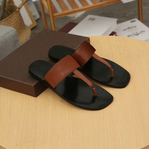

mens designer shoes Metal chain slippers luxury designer sandals Flip Flops Sandals summer slides slippers Genuine leather mens shoes w04