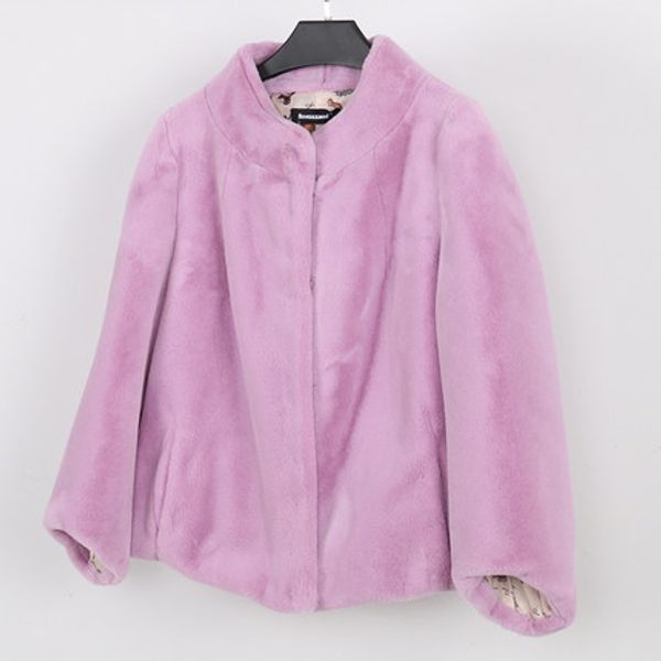 

2018 women fashion faux fur coat n39, Black