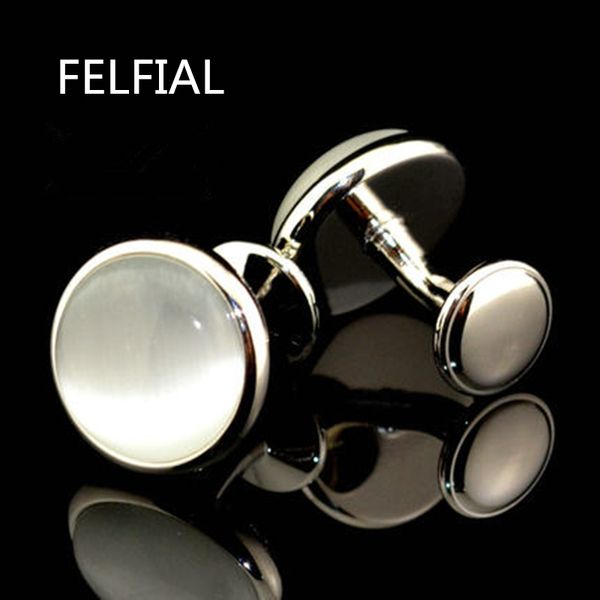 

jewelry french shirt fashion cufflink for men brand cat's eye retro cuff link wholesale button ing, Silver;golden