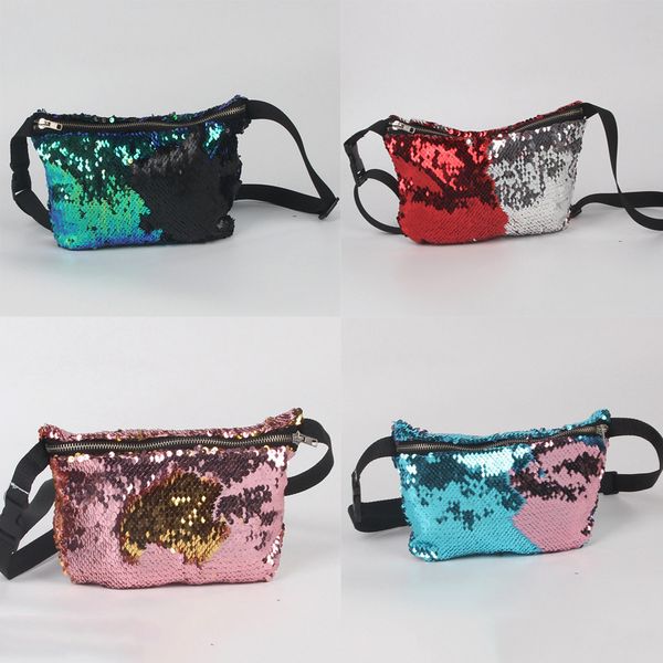 

dudini europe and united states new fashion waist pacladies sequins package mermaid pockets multifunctional bag