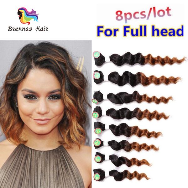 Ombre Human Hair 8bundles Color Brown Bug Brazilian Peruvian Hair