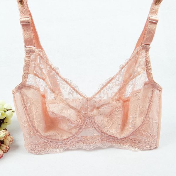 

large size ultra-thin brassiere adjustable full cup lace bra 75 80 85 90 95 100 105 110 b c d e f g h lingerie sujetador, Red;black