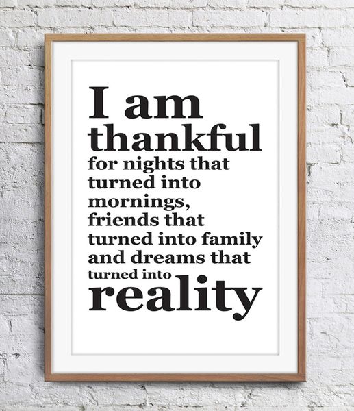 

Motivational Inspirational Quotes I Am Thankful Art Poster Wall Decor Pictures Art Print Poster Unframe 16 24 36 47 Inches