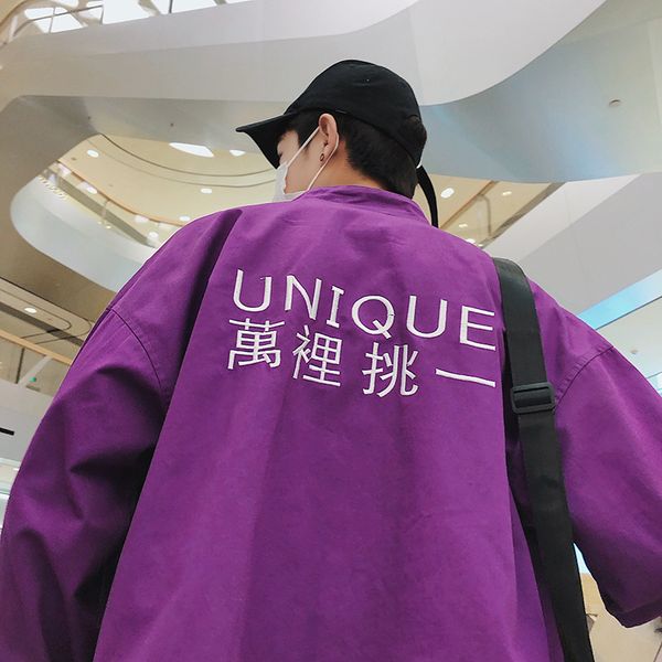 

2018 spring and summer new men's solid color simple long-sleeved casual business personality jacket wild fashion trend, Black;brown