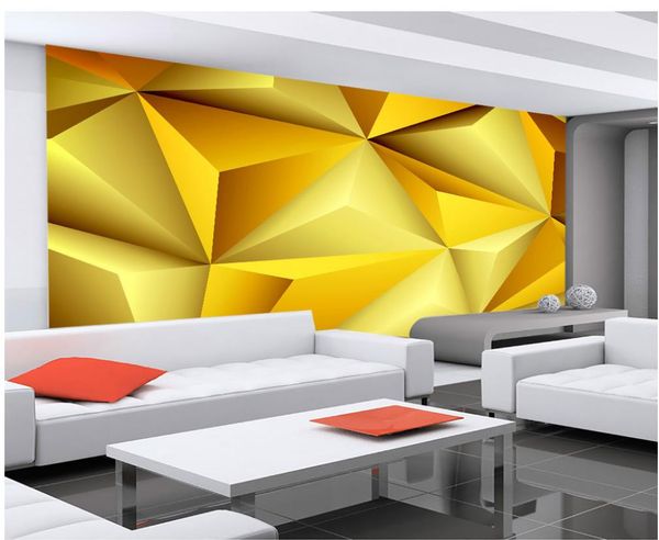 

золото высокого класса 3d алмазный узор тв фон украшения стены современные обои для гостиной