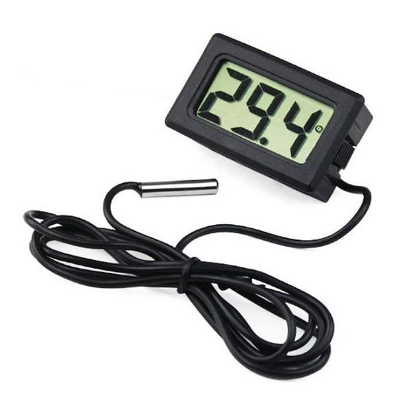 1000 teile/los Mini kleine Mini Digital LCD Elektronische Thermometer Combo Sensor Wired Aquarium Thermometer Aquarium mit kleinkasten SN1705