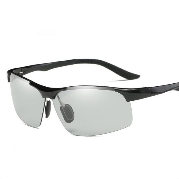 

половина качества кадра негабаритных алюминиевые мужские солнцезащитные очки поляризованные бренд дизайн пилот мужской солнцезащитные очки в, White;black