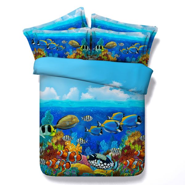 3d Swan Fish Wolf Dragon Butterfly Tiger Horse Bedding Sets Queen