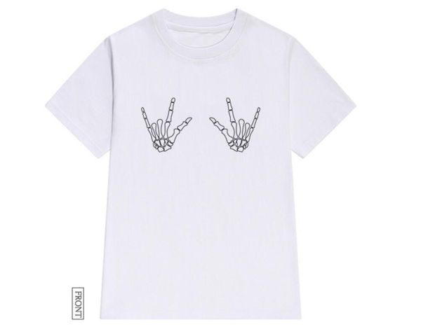 

hand print short sleeve t-shirt loose bf wind summer, White