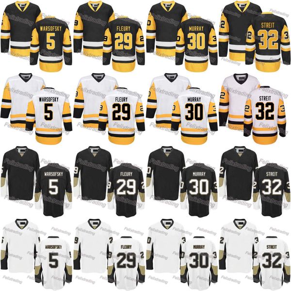 

2017 Hockey Jerseys 30 Matt Murray 5 David Warsofsky 35 Tristan Jarry 29 Marc-Andre Fleury 32 Mark Streit Jersey