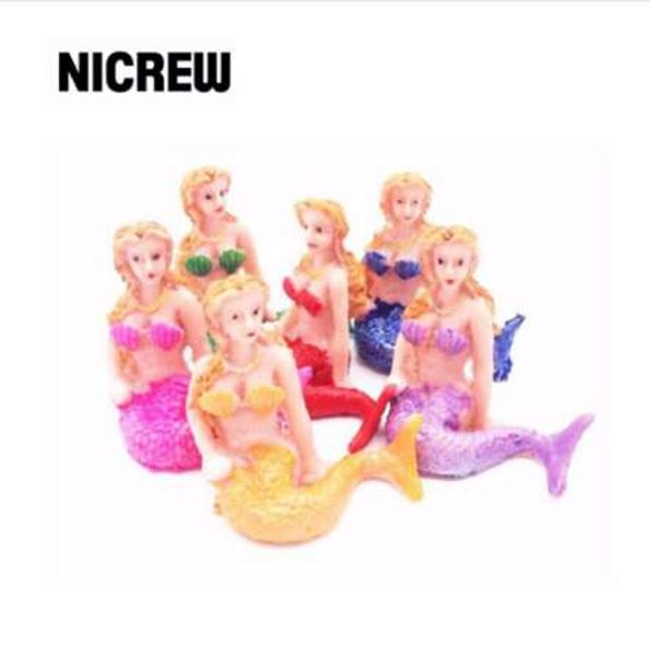 2020 Nicrew New Resin The Little Mermaid Fish Tank Aquarium
