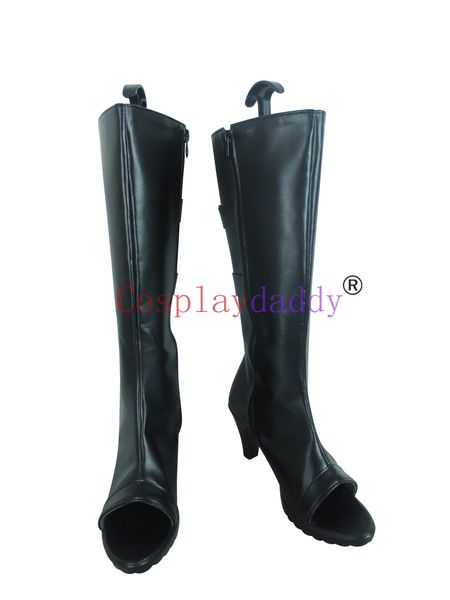 NARUTO Shippuden Haruno Sakura Preto Ninja Cosplay Sapatos Botas X002