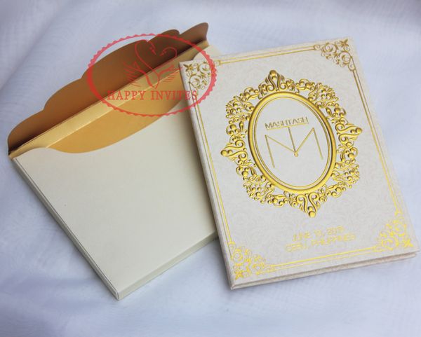 Hi1089 Customized Hard Cover Wedding Invitation Cards In India