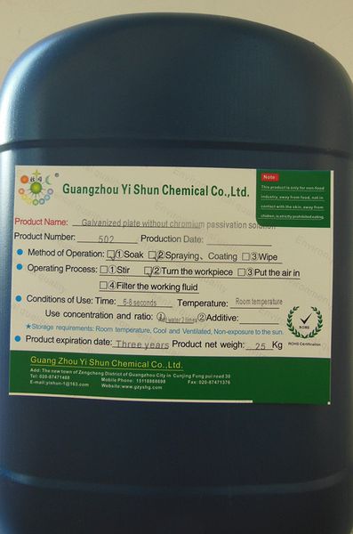 2019 Metal Surface Treatment Agent Chemical Solution Liquid The Galvanized Plate Without Chromium Passivation Solution Use At Room Temperature From