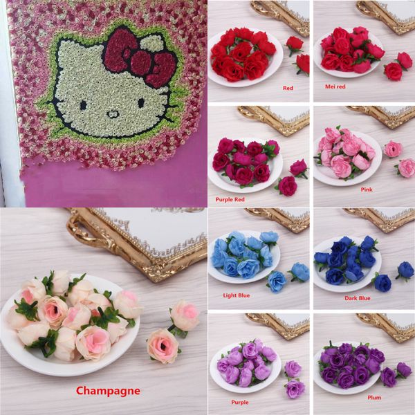 F1708 New 100ps Bag 3cm Tea Rose Flower Head Artificial Flowers