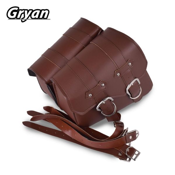 

brown motorcycle bag case for motorcycle sacoche bolsa moto bolso saddle bag side bags sportster alforjas para 1802 saddlebags