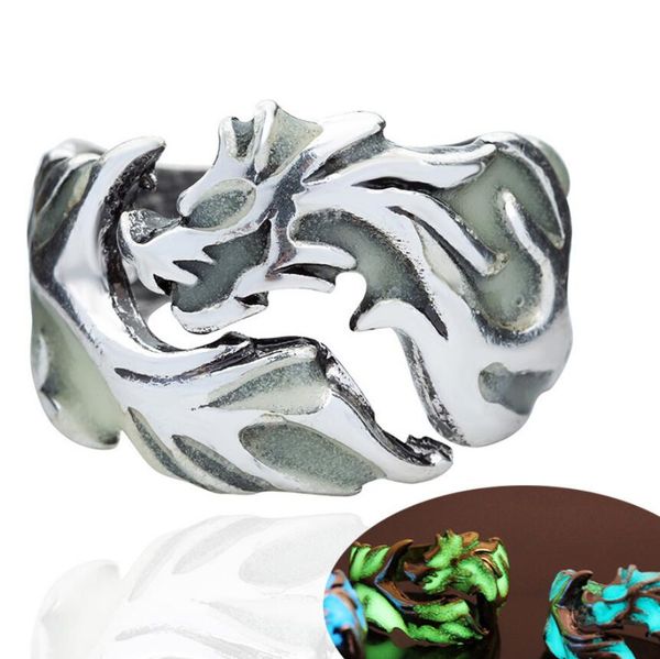 

jewelry rings for men dragon notilucence band rings classic wholesale fahsion of shipping, Silver