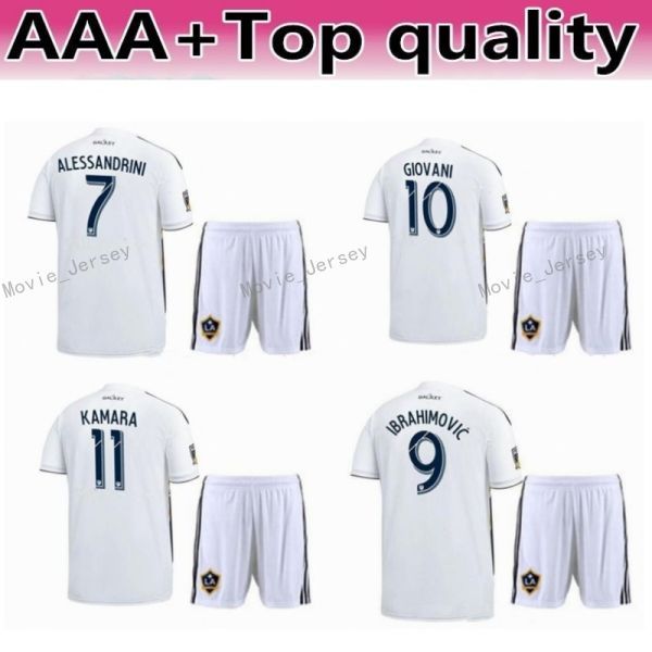 

FC LA Los Angeles Galaxy Soccer 9 Zlatan Ibrahimovic Jersey Set White Men Jonathan dos Santos Giovani Ola Kamara Football Shirt Kits Custom