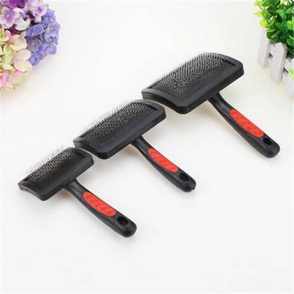 

wholesales portable large surface pet comb bone footprint plastic handle dog comb