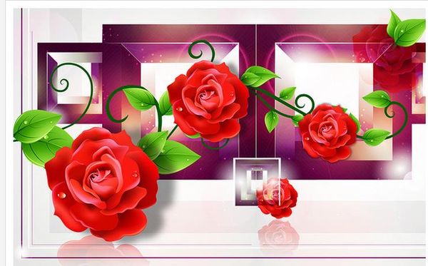 

p wallpaper 3d stereoscopic 3d framed rose art background 3d wall mural wallpaper