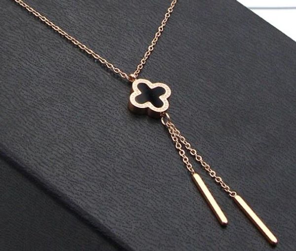 

Корейская версия мода черный и белый двухсторонний Клевер висит двойной партии к