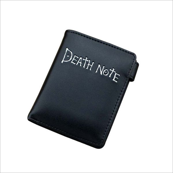 

anime death note simple and cool black pu purse penny wallet with button241x, Red;black