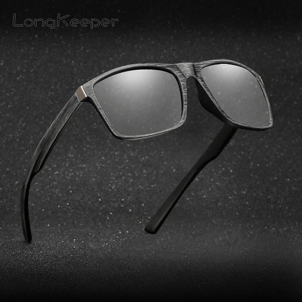 

longkeeper wood grain pchromic polarized sunglasses women retro classic driver's sun glasse bamboo grain anti-glare uv400, White;black