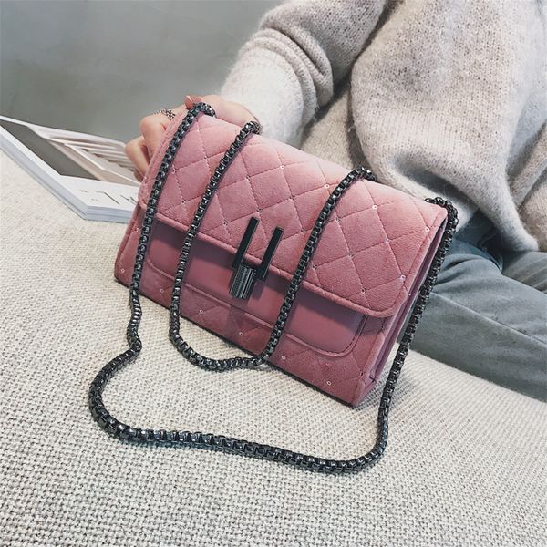 

2018 wholesale velour clutch bags purse women single shoulder messenger bags chain crossbody bags nuoxinger /11