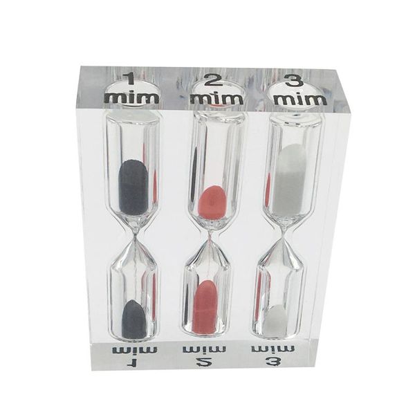 

3pcs 1min/2min/3min acrylic sand timer colorful sandglass hourglass sand clock timer set
