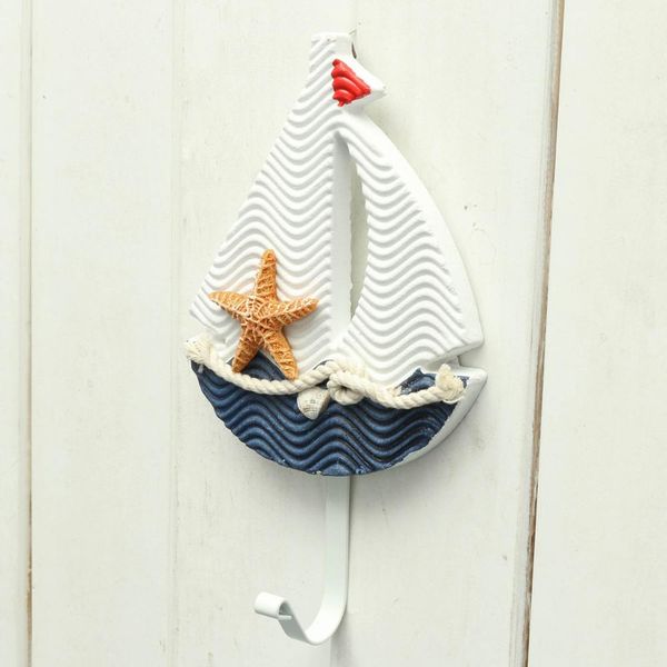 

wholesale-mediterranean style anchors fish slipper boat shaped wall hooks living room hanging decoration nautical decor
