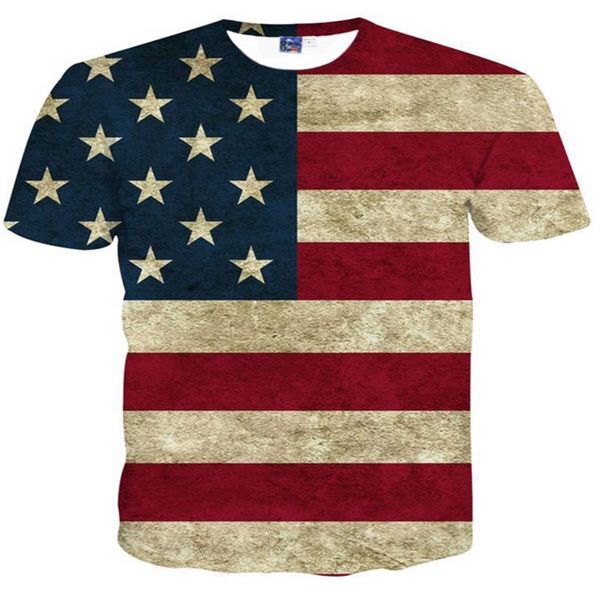 

designer 3d t shirts usa flag t-shirt men 3d tshirt print striped american flag fashion tide women t shirt summer tees m-4xl, White;black