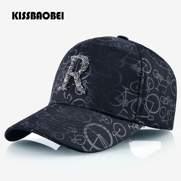 

letter r snapback caps men baseball hat women ponytail cap hip hop fashion casual sports bone casquette homme adult, Black;white