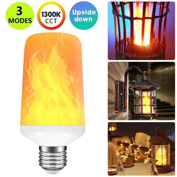 

creative gravity sensor led flame lamp e27 e26 fire effect flame bulb 7w flickering emulation for home decor christmas light ac 85-265v