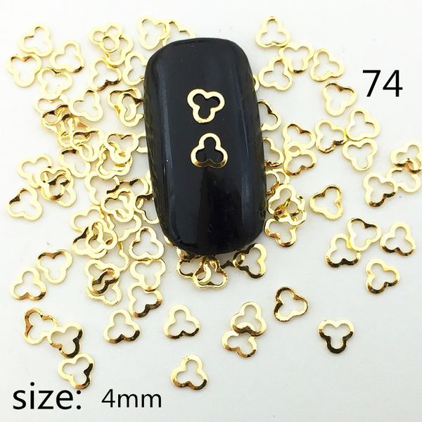 

500pcs/bag new japan korea charm 3d nail art deco metal mini kawaii hollow flower studs rivet diy nail tools for manicure, Silver;gold