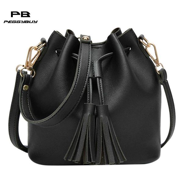 Women PU Leather Handbag Messenger Mini Zipper Tote Crossbody Shoulder Bag Solid