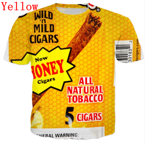 

mens/womens funny fashion summer backwoods style t-shirt print 3d casual wholesale-dx066 cggfa, Black