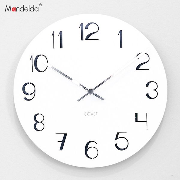 

mandelda настенные часы гостиная современные простые часы спальня немой творческий личность настенные часы