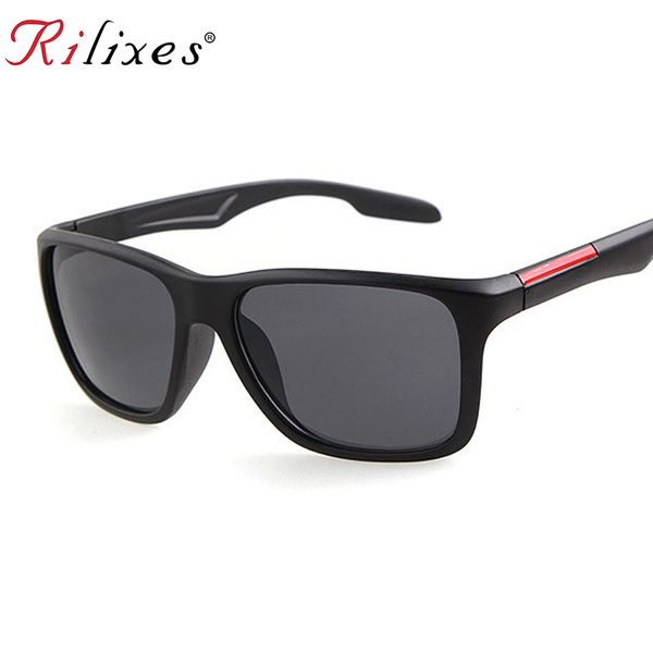 

rilixes brand 2018 new square sunglasses men women classic sun glasses driving male vintage eyewear oculos gafas de sol, White;black