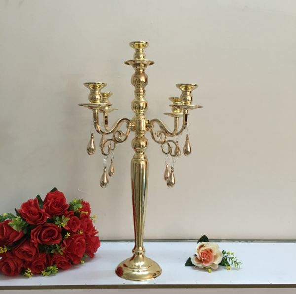 

New tall gold candle holder candle tand wedding table centerpiece event road lead flower rack be t00104