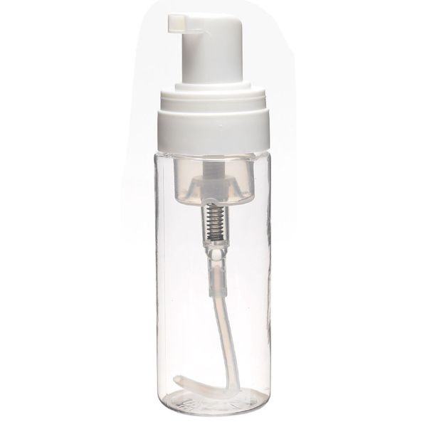 

1 clear plastic foamer bottle pump travel size white mini soap dispenser 1.7 oz
