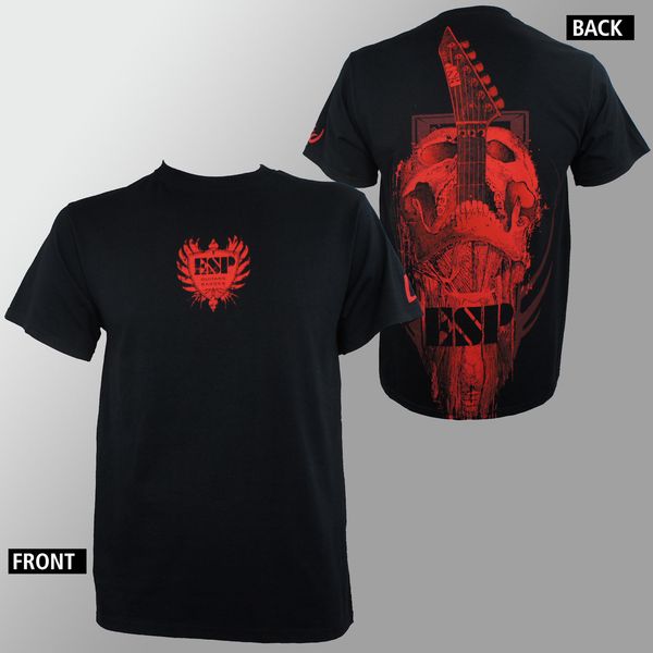 

Аутентичные ESP гитары проглотить череп логотип Slim Fit футболка SML XL XXL 3XL новый