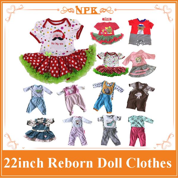 

good price 22inch reborn baby doll clothes for 55cm silicone reborn baby doll sell accessory for lifelike