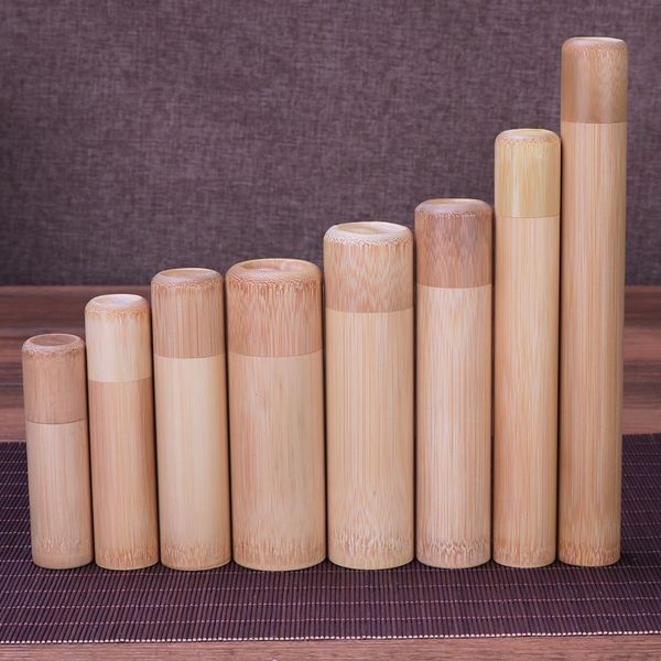 

bamboo tube small empty bottles mini storage jar for spices box container with lid sample message weddings wish bottle