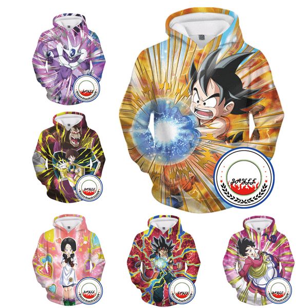 

3d print hoodie autumn winter sweatshirt thin pullovers dragon ball z hoody bulma tracksuit anime hoodies outwear s-5xl winter new, Black