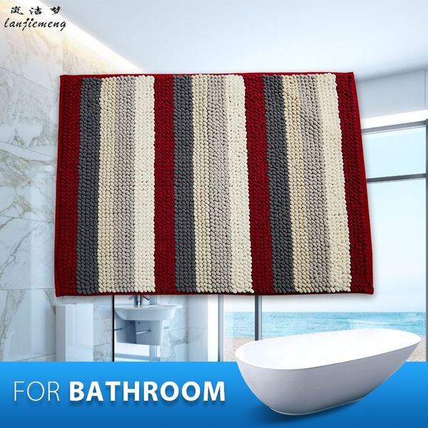 

bathroom mats fluffy rugs anti-skid shaggy alfombra microfiber bath mat soft carpet tapis salle de bain 50*80cm xn001-re